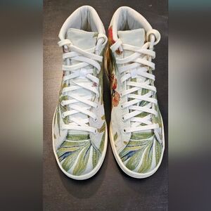 Floral High-Top Sneakers